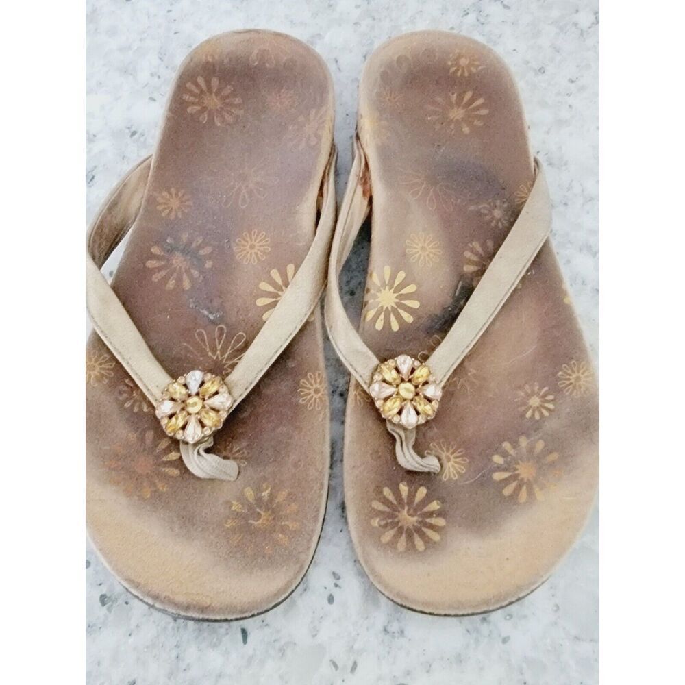 Vionic Size‎ 7 Orthaheel Sandals Bejeweled Thong Arch Support